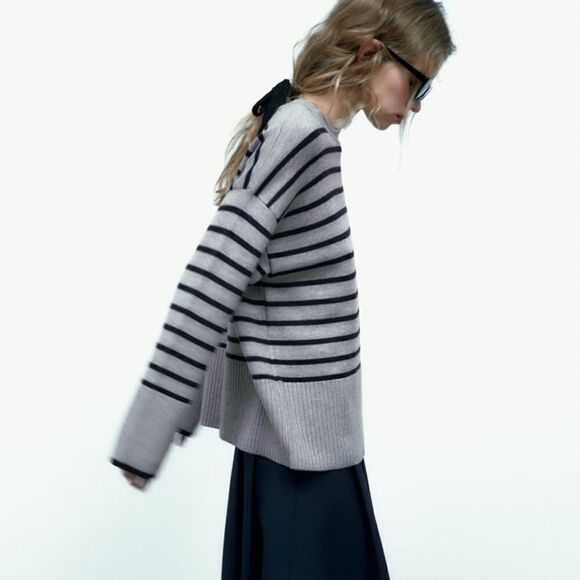 Zara Striped Knit Sweater New - Picture 7 of 11